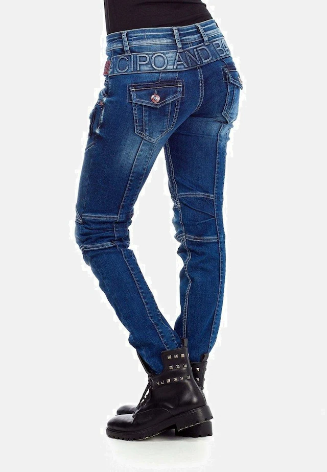 Cipo & Baxx Slim-fit-Jeans »Jeans« mit modischen Ziernähten, WD358