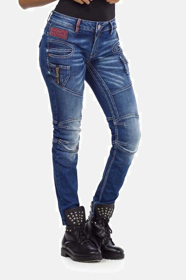 Cipo & Baxx Slim-fit-Jeans »Jeans« mit modischen Ziernähten, WD358