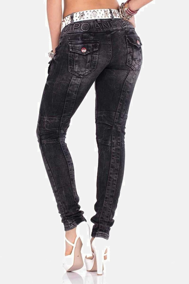 Cipo & Baxx Slim-fit-Jeans »Jeans« mit modischen Ziernähten, WD358