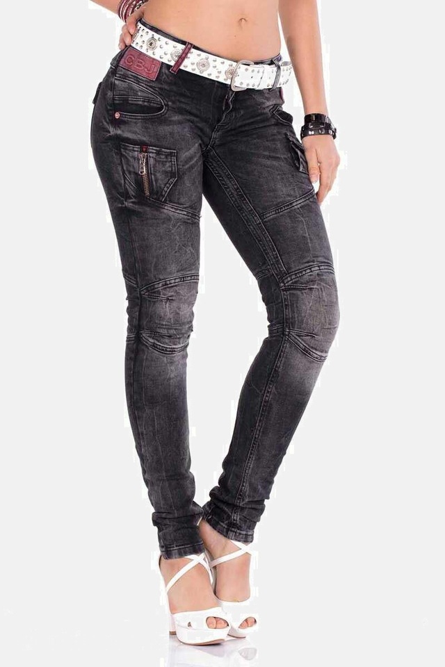 Cipo & Baxx Slim-fit-Jeans »Jeans« mit modischen Ziernähten, WD358