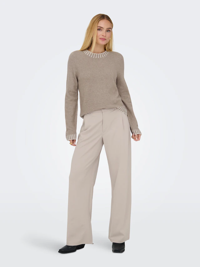 JDY Anzughose »JDYGEGGO LIFE OCCASION PANT JRS NOOS« Materialmix, regular fit