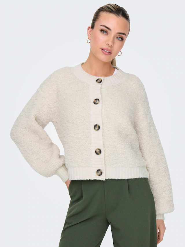 JDY Strickjacke »JDYEIRA LIFE L/S O-NECK CARDIGAN KNT« Materialmix