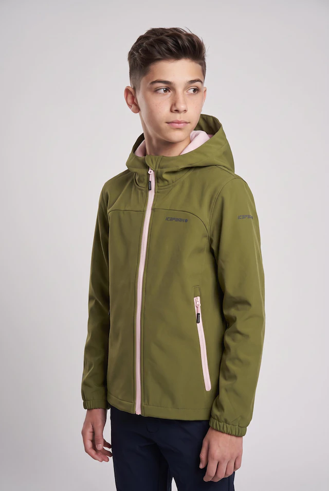 Icepeak Softshelljacke »ICEPEAK KOBRYN JR« mit Kapuze mit Kapuze, atmungsaktiv, wasserabweisend, schnell trocknend