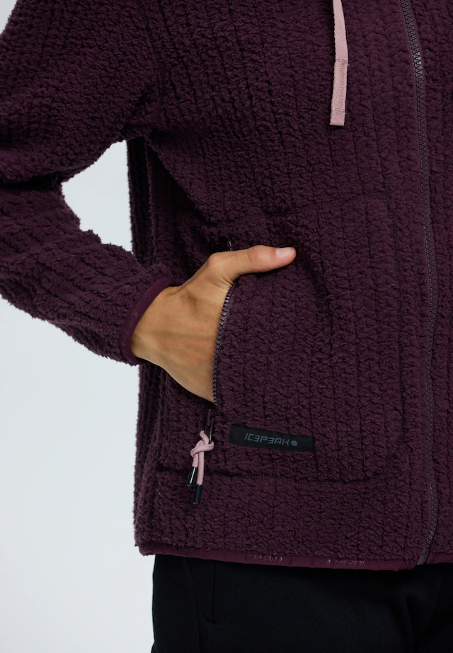 Icepeak Strickfleecejacke »ICEPEAK AALET« mit fester Kapuze, gerader Schnitt