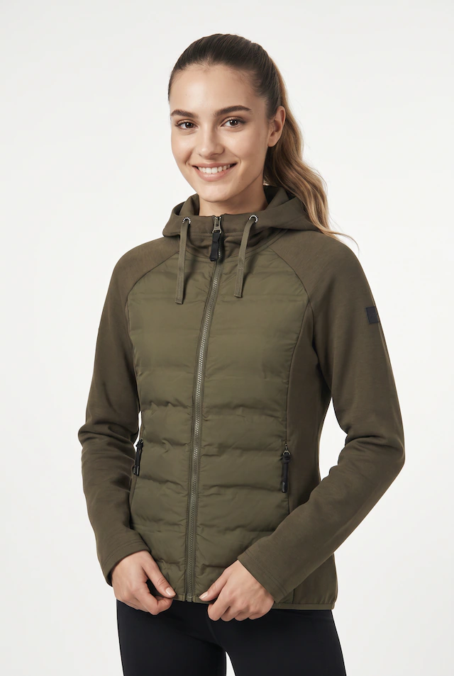 Icepeak Hybridjacke »ICEPEAK ASHBURN« mit fester Kapuze und Kordelzügen, aus 4-Wege-Stretch-Material