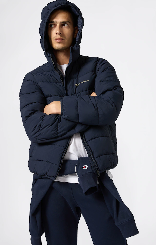 Champion Steppjacke »Padded Outdoor Jacket« mit Kapuze mit Kapuze, bequeme Passform, hüftlange Schnittform