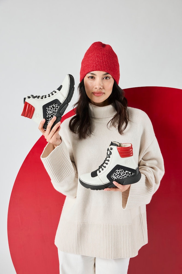 Rieker Sneakerboots Schnürboots, Schnürstiefelette mit zusätzlichem Innenreißverschluss