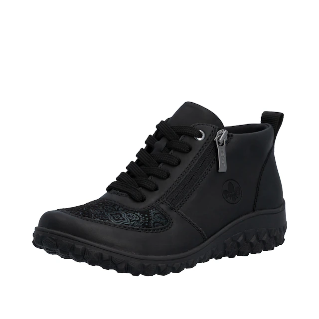 Rieker Sneakerboots High Top Sneaker, Schnürboots, Stiefelette mit floralem Muster
