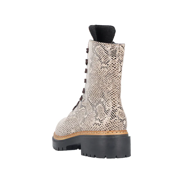 Rieker Schnürboots Schnürstiefelette, Profilsohle, in veganer Verarbeitung