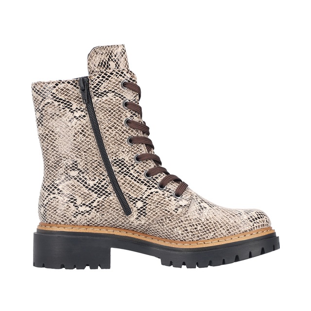 Rieker Schnürboots Schnürstiefelette, Profilsohle, in veganer Verarbeitung