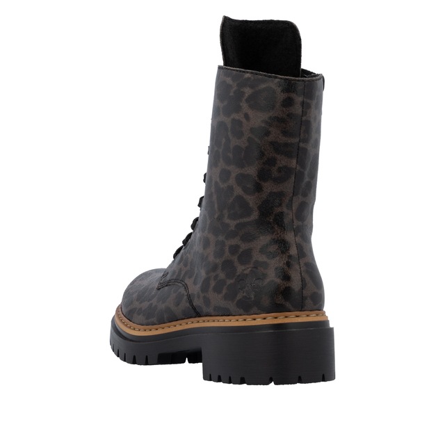 Rieker Schnürboots Schnürstiefelette, Profilsohle, in veganer Verarbeitung