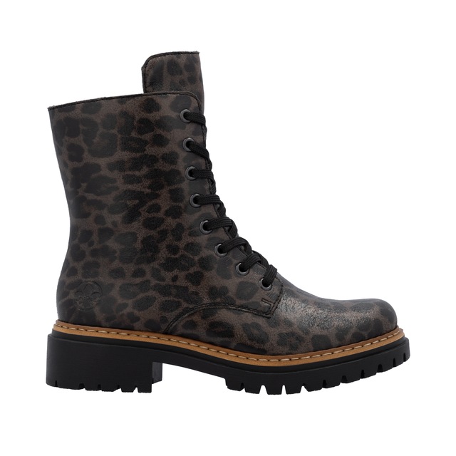 Rieker Schnürboots Schnürstiefelette, Profilsohle, in veganer Verarbeitung
