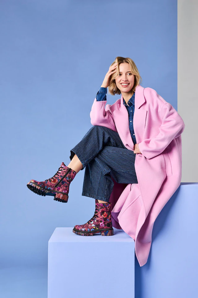Rieker Schnürboots Schnürstiefelette, Profilsohle, in veganer Verarbeitung