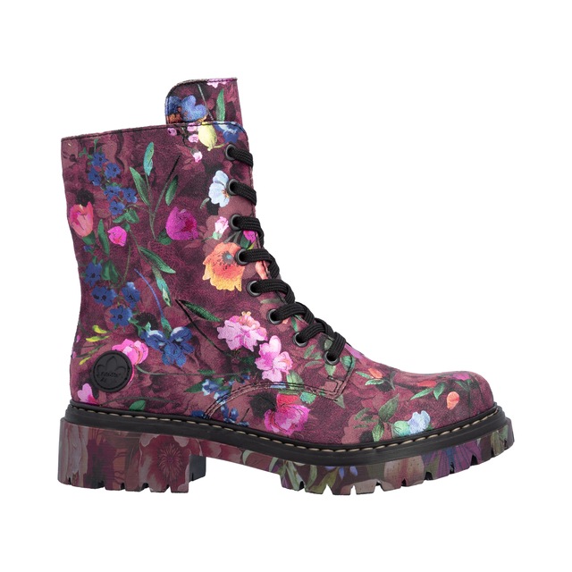 Rieker Schnürboots Schnürstiefelette, Profilsohle, in veganer Verarbeitung