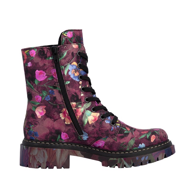 Rieker Schnürboots Schnürstiefelette, Profilsohle, in veganer Verarbeitung