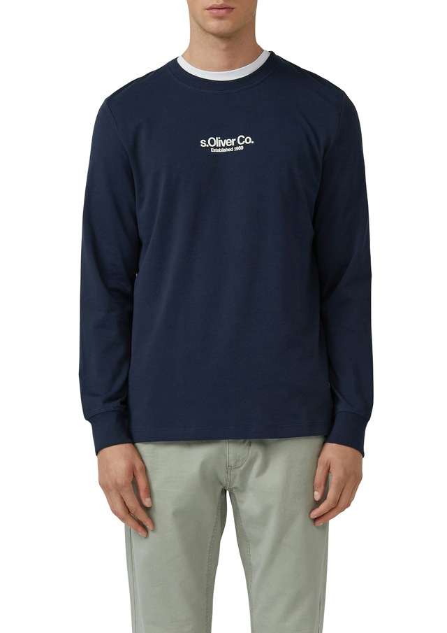s.Oliver Langarmshirt mit Logo Schriftzug