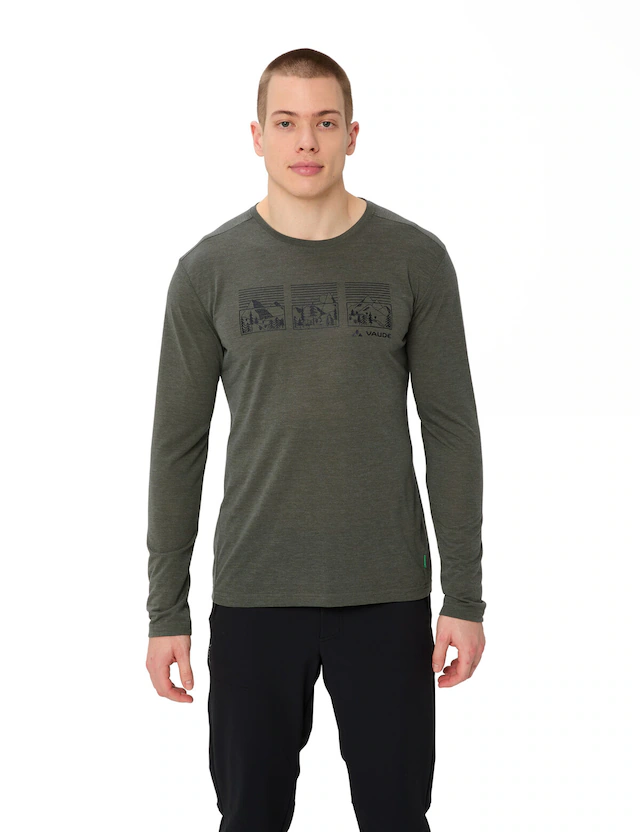 VAUDE Langarmshirt »MEN'S ROSEMOOR LS T-SHIRT III« ohne Kragen, Rundhalsausschnitt, aus Polyester und Lyocell