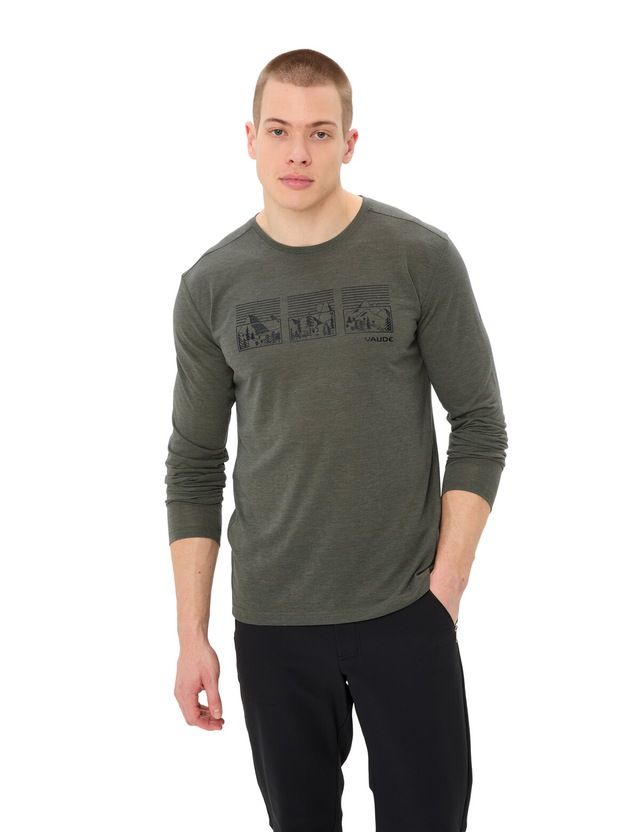VAUDE Langarmshirt »MEN'S ROSEMOOR LS T-SHIRT III« ohne Kragen, Rundhalsausschnitt, aus Polyester und Lyocell