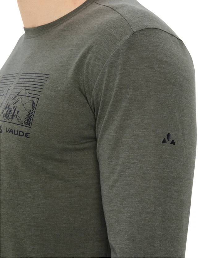 VAUDE Langarmshirt »MEN'S ROSEMOOR LS T-SHIRT III« ohne Kragen, Rundhalsausschnitt, aus Polyester und Lyocell
