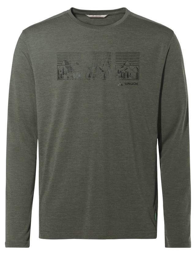 VAUDE Langarmshirt »MEN'S ROSEMOOR LS T-SHIRT III« ohne Kragen, Rundhalsausschnitt, aus Polyester und Lyocell
