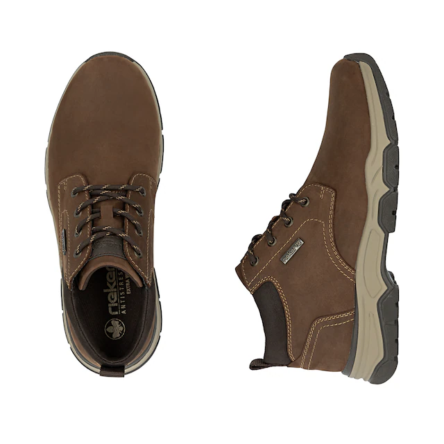 Rieker Schnürboots Stiefelette, Casual Boots mit Schaftrandpolsterung, TEX-Membran