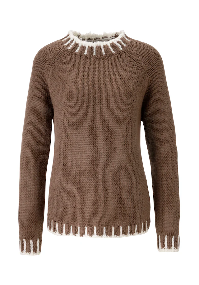 Aniston CASUAL Strickpullover mit gemusterten Bündchen