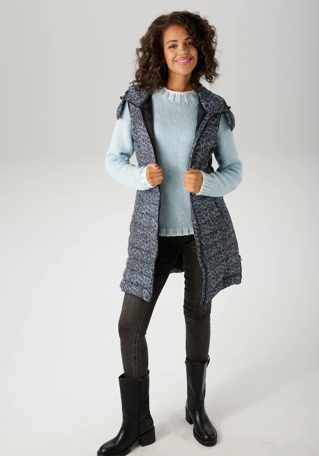 Aniston CASUAL Strickpullover mit gemusterten Bündchen