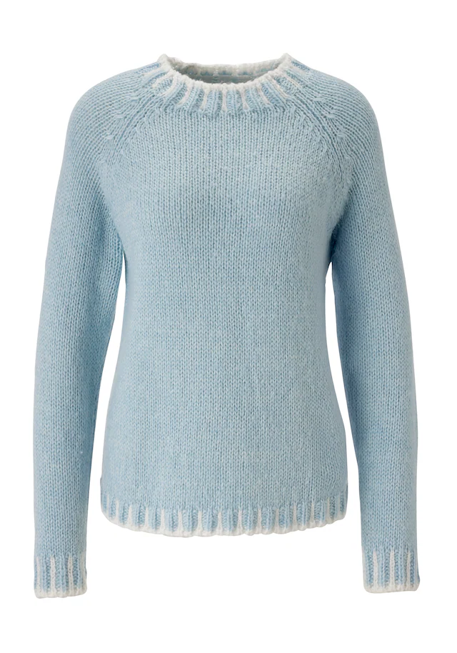 Aniston CASUAL Strickpullover mit gemusterten Bündchen