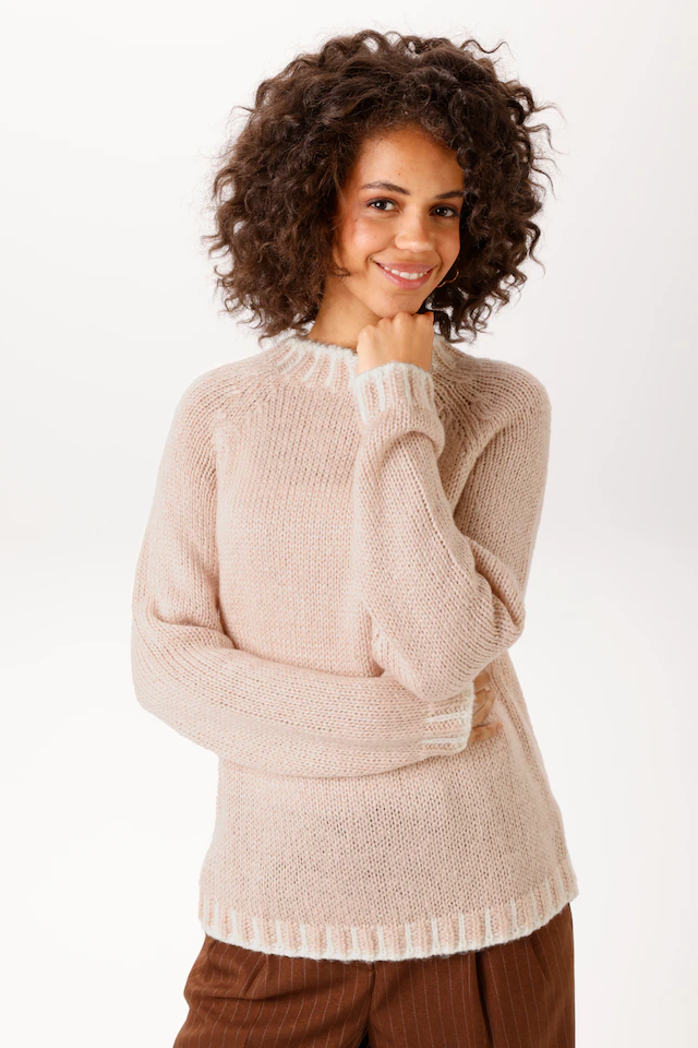 Aniston CASUAL Strickpullover mit gemusterten Bündchen