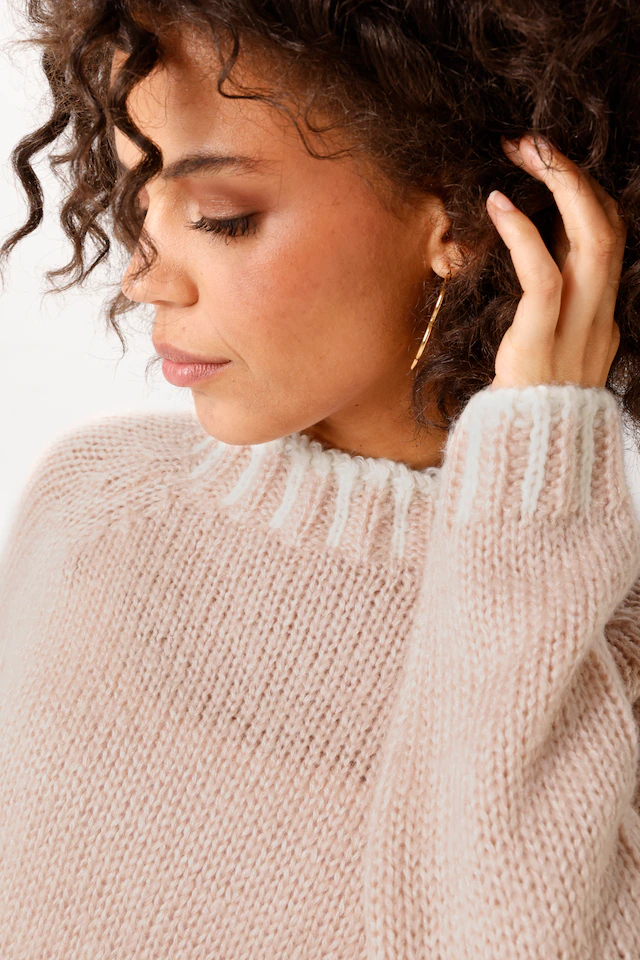 Aniston CASUAL Strickpullover mit gemusterten Bündchen