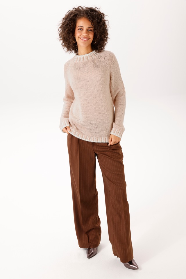 Aniston CASUAL Strickpullover mit gemusterten Bündchen