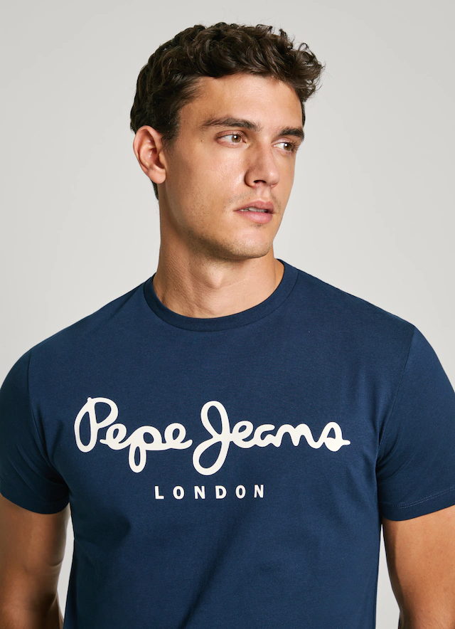 Pepe Jeans T-Shirt mit Markenprint vorne