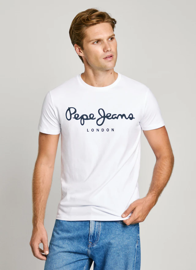 Pepe Jeans T-Shirt mit Markenprint vorne