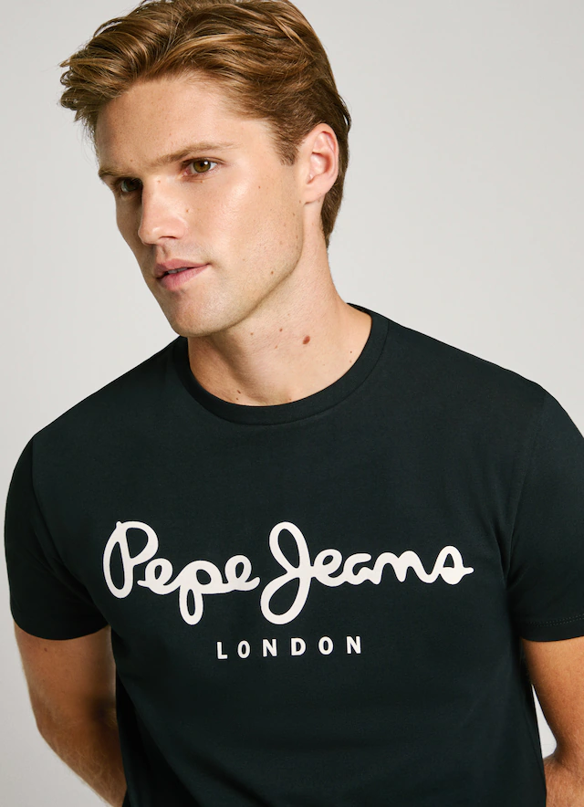 Pepe Jeans T-Shirt mit Markenprint vorne