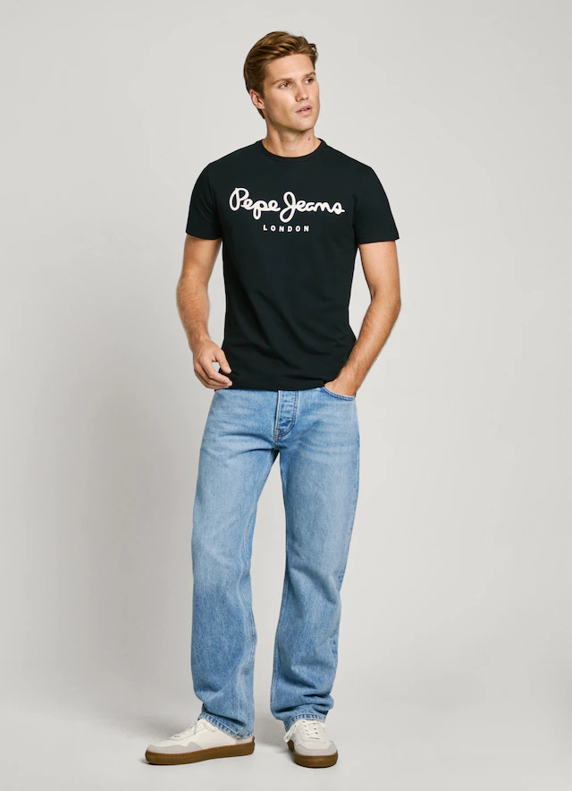 Pepe Jeans T-Shirt mit Markenprint vorne