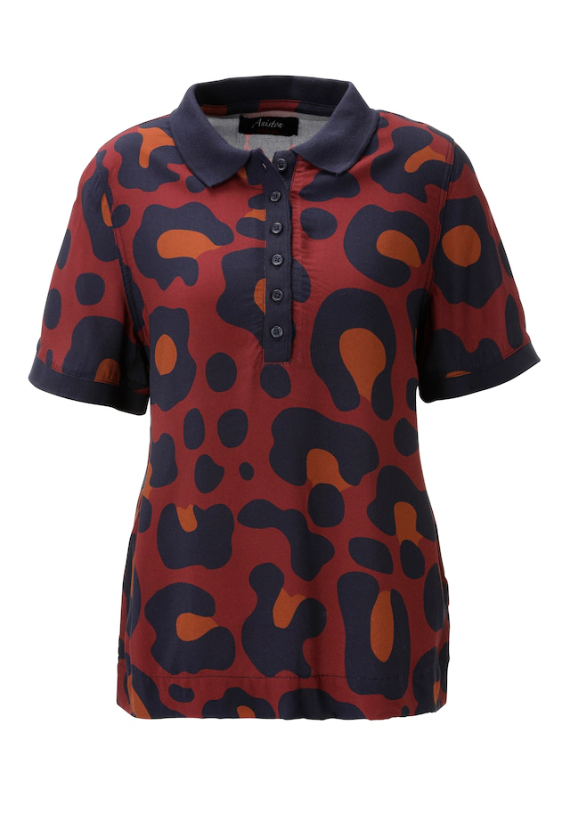 Aniston CASUAL Kurzarmbluse im extravaganten Animal-Print- jedes Teil ein Unikat