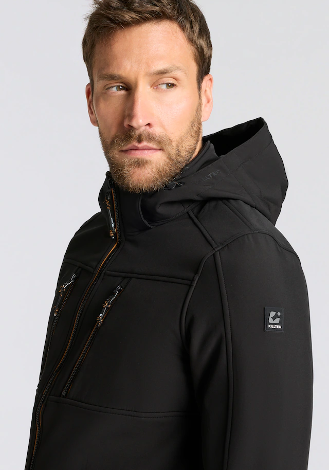 Killtec Softshelljacke »KOW 79 MN SFTSHLL JCKT« mit verstell- und abnehmbarer Kapuze, atmungsaktiv, wasserabweisend