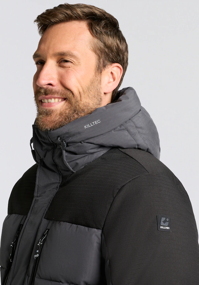 Killtec Steppjacke »KOW 88 MN QLTD JCKT« mit verstellbarer Kapuze, atmungsaktiv, wasser- und windabweisend