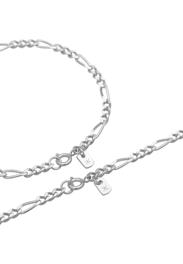 Kuzzoi Ketten und Armband Set »Schmuckset Herren Kette Armband Figaro 925 Sterling Silber« ()
