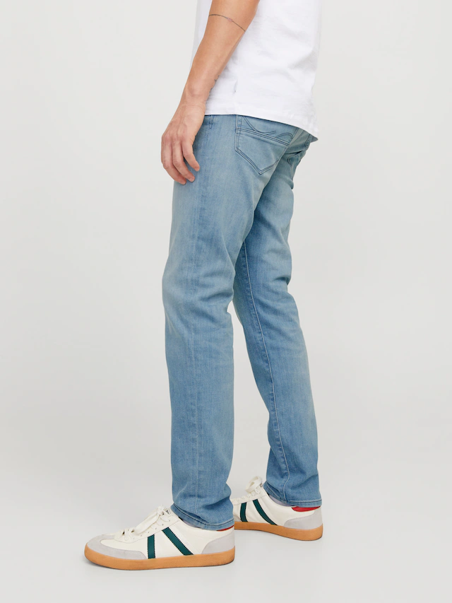 Jack & Jones Slim-fit-Jeans »JJIGLENN – Jeans mit Stretch, niedriger Leibhöhe und Taschen« Baumwollmischung, slim fit