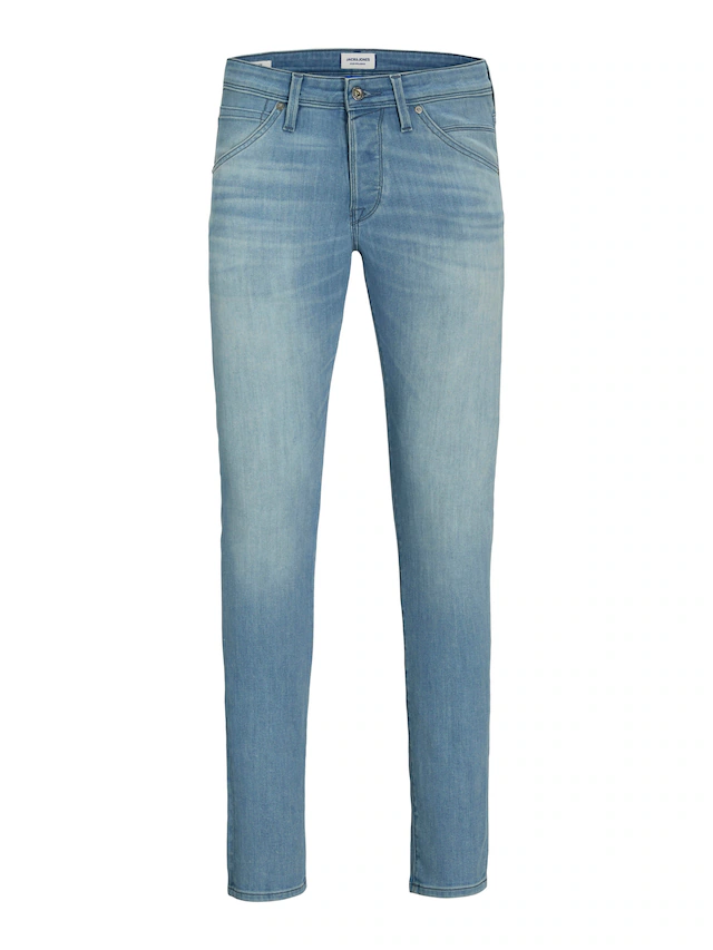Jack & Jones Slim-fit-Jeans »JJIGLENN – Jeans mit Stretch, niedriger Leibhöhe und Taschen« Baumwollmischung, slim fit