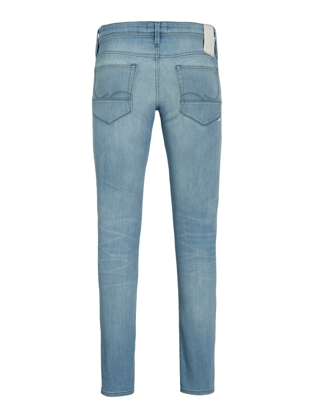 Jack & Jones Slim-fit-Jeans »JJIGLENN – Jeans mit Stretch, niedriger Leibhöhe und Taschen« Baumwollmischung, slim fit
