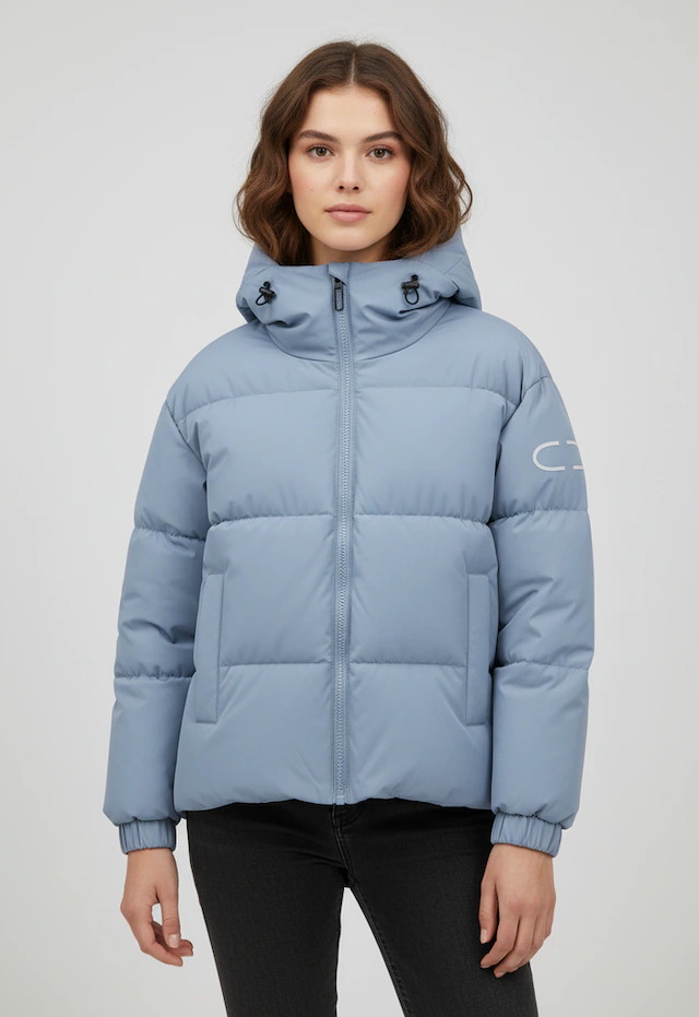 CMP Winterjacke mit fester Kapuze, leichtes Material, aus Polyester