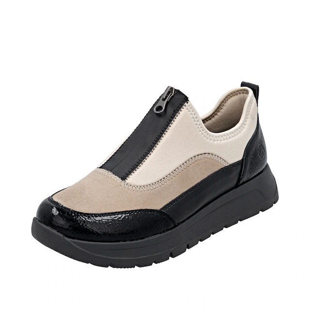 Remonte Plateausneaker Halbschuh, Casual-Sneaker mit Lackdetails
