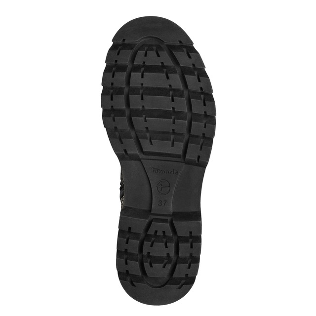 Tamaris Schnürstiefelette , Blockabsatz, Schnürboots mit trendiger Prägung