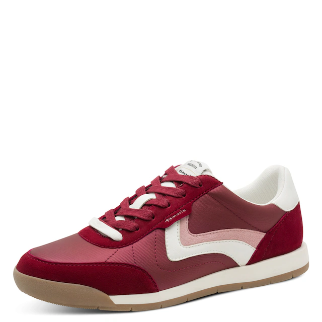 Tamaris Sneaker , Freizeitschuh, Halbschuh, Schnürschuh, weich gepolsterter Schaftrand