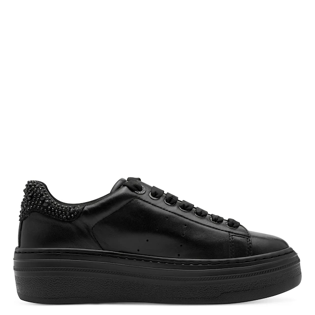 Tamaris Plateausneaker Schnürschuh, Halbschuh mit Schmucksteinen an der Ferse, Damensneaker