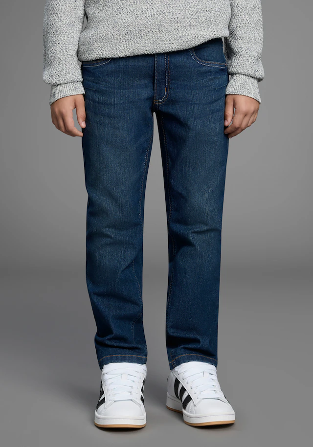 H.I.S Relax-fit-Jeans »H.I.S Stretchjeans in gerader Form für Jungen« Für TEENS. Gerade Jeans in authentischer Waschung
