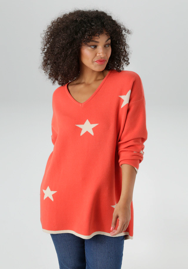 Aniston PLUS Strickpullover Vokuhila - hinten etwas länger geschnitten
