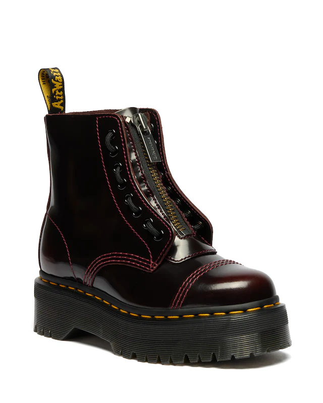 DR. MARTENS Schnürboots »Sinclair Gemilltes Nappaleder Plateaustiefel« Plateauboots, Chunky Boot mit Front-Reißverschluss